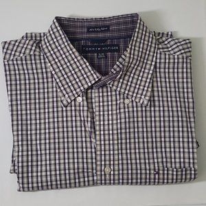 Men's TOMMY HILFIGER  Shirts Size XL Brown / Striped